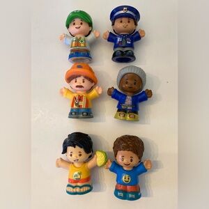 Lot of 6 Fisher Price Little People Barbie People boy figures